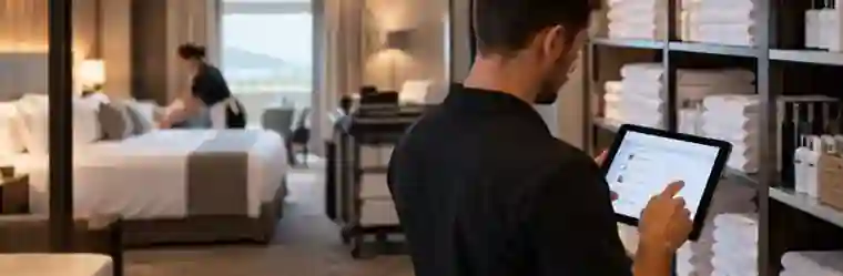 Hotel housekeeping inventory using a digital counting process